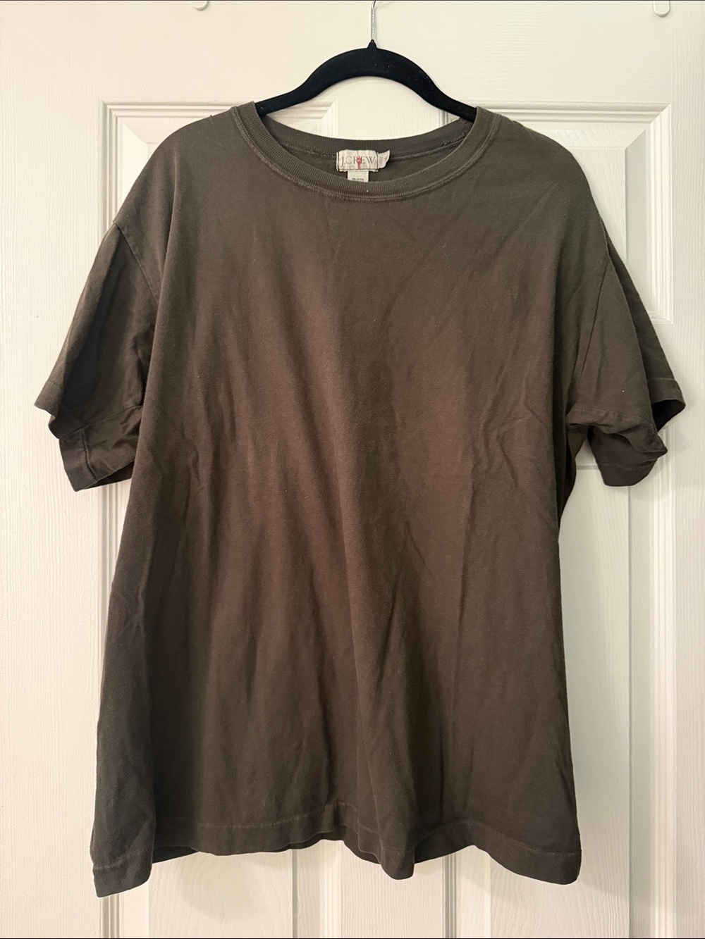 J. Crew Men's Short Sleeve Crew Neck Tee in Olive Green